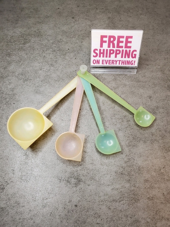 Vintage Tupperware Measuring Spoons Plastic Tupper Ware Measuring