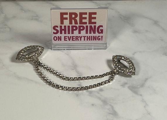 Sparkly Sweater Clip – Rhinestone & Alloy Collar Chain Brooch For Blouses, Shawls & Jackets - View #10