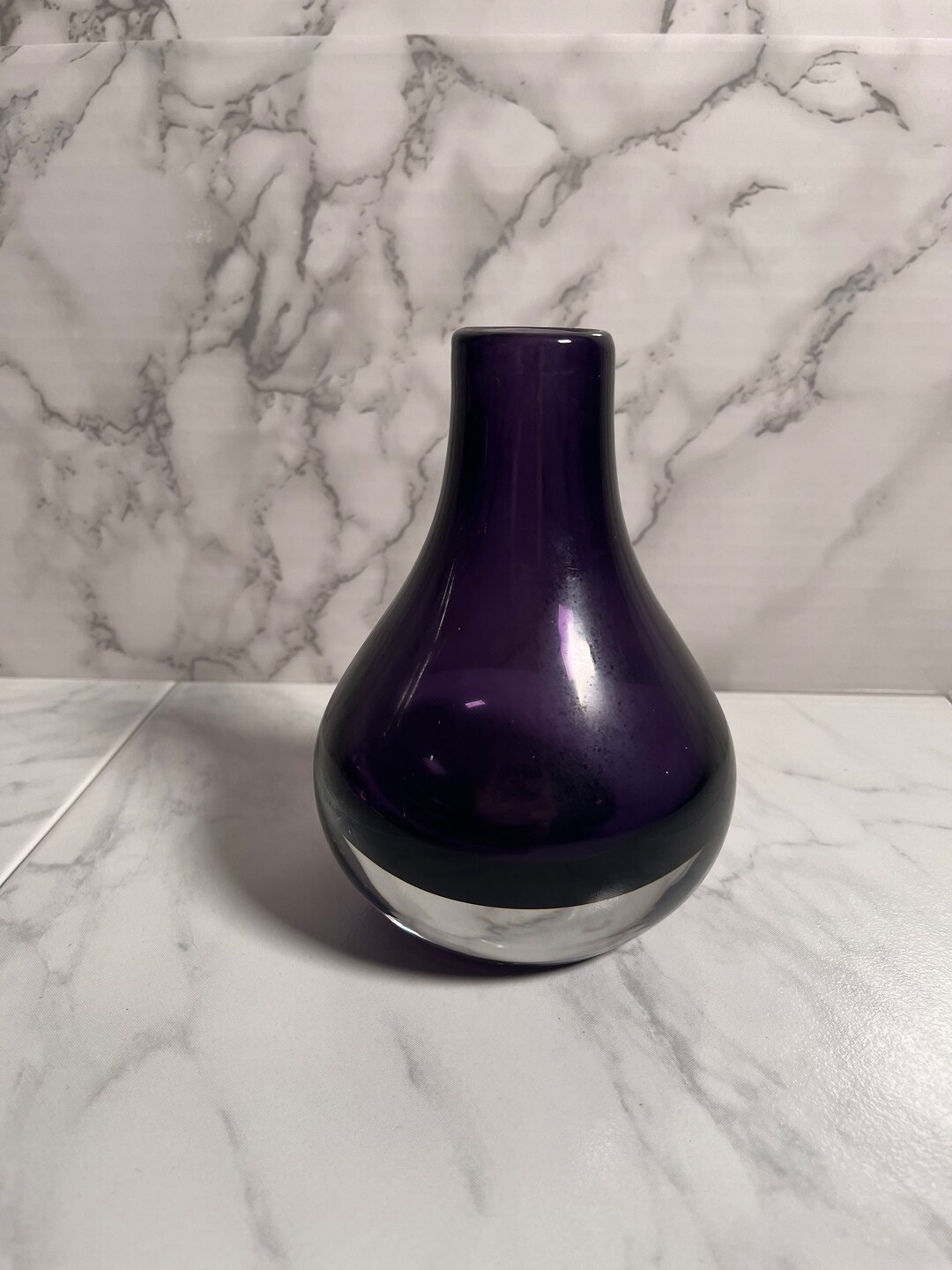 Small Purple Glass Vase Etsy