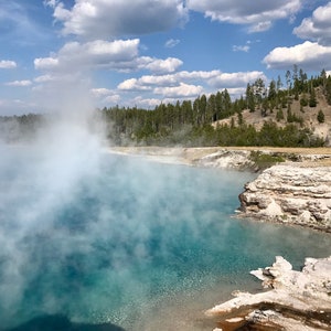 Nature Photography, Yellowstone, Digital Image For Sale, Wall Art, Photo Download, Scenic Landscape Photo, DIY Home Decor, Hot Springs, WY
