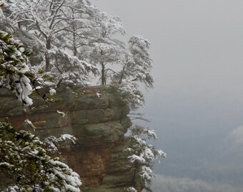 Nature Photography, Snow, Cliff, Digital Images For Sale, Wall Art, Photo Download, Scenic Landscape Photo, Home Decor, Trees, Winter, TN