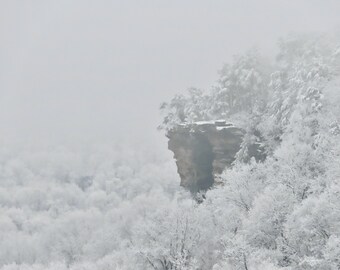 Nature Photography, Snow, Digital Images For Sale, Wall Art, Photo Download, Scenic Landscape Photo, Home Decor, Trees, Cliff, Winter, TN