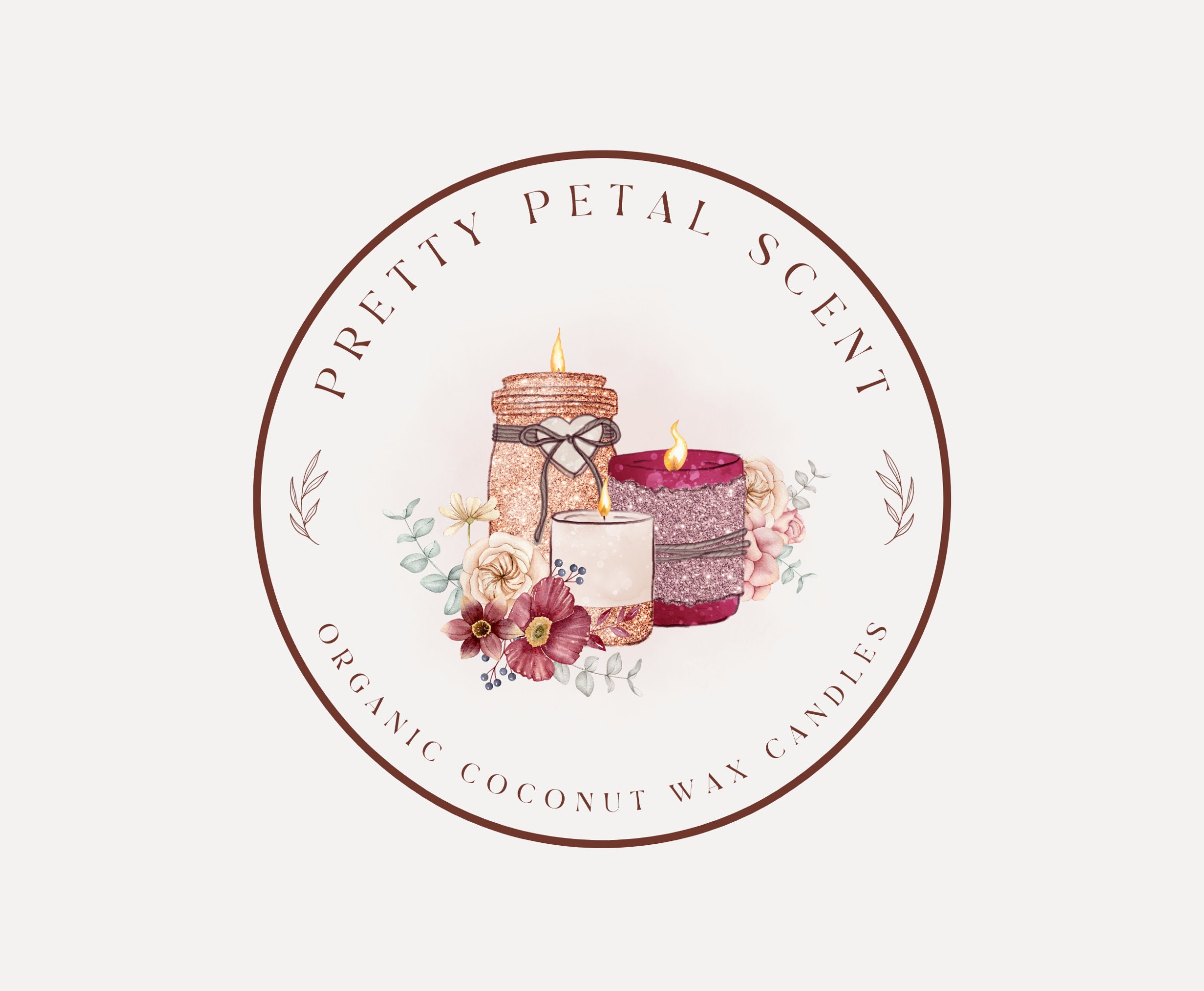 Candle Logo Design Custom Premade Candle Logo Candle Etsy