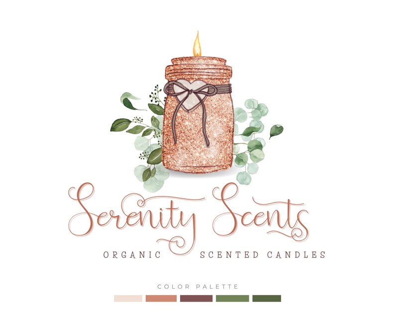 Candle Logo Design Custom Candle Business Logo Premade Etsy
