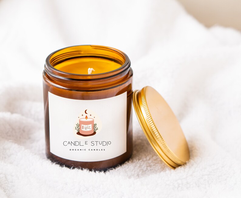 Candle Logo Design Premade Candle Logo Wax Logo Candle Etsy