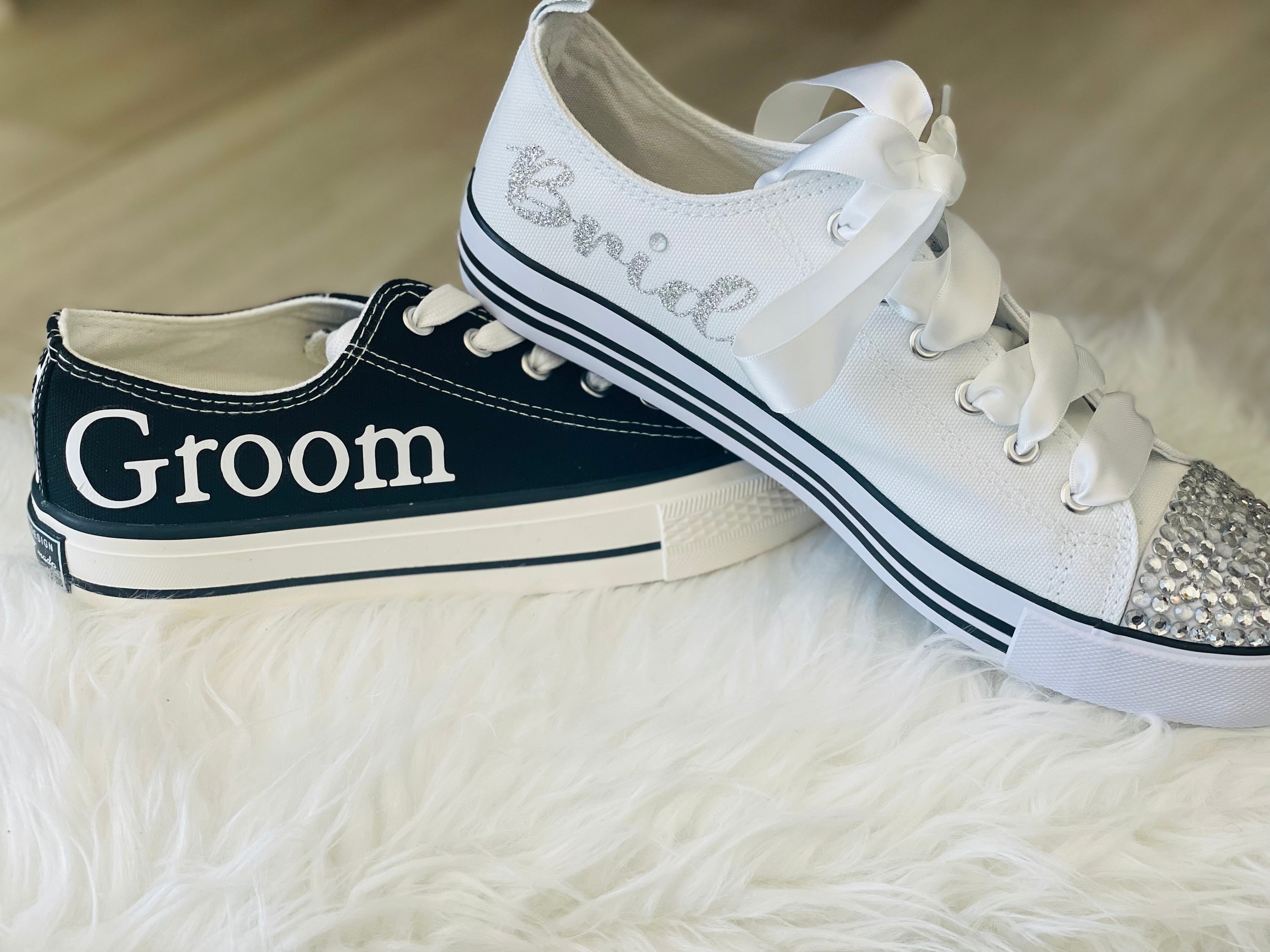 Bride and groom sneakers discount