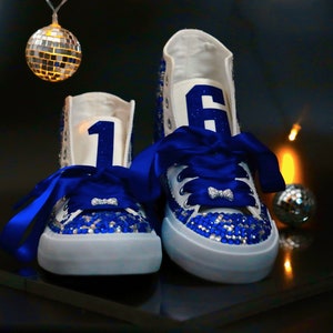 Sweet 16 Rhinestone Sneakers: Custom Birthday Party Shoes