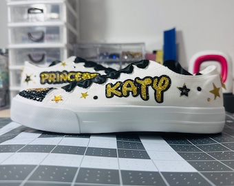 Personalized Disney Sneakers | Rhinestone Princess Shoes, Mickey Mouse Theme