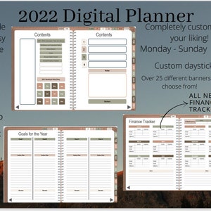 Digital Planner 2022-2023, Goodnotes Planner, Deluxe Dated Daily Planner,Monthly, Weekly and Daily Planner, iPad Planner, Notability planner