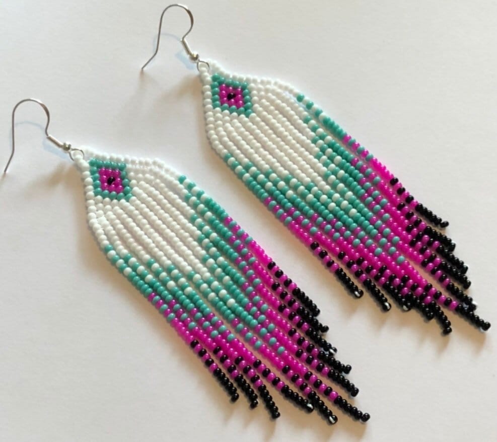 未使用mame マメ Glass Beads Pierced Earrings H80ca554a7a5746a49bb141428257b