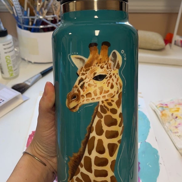 Custom Painted Hydroflask - Personalized Water Bottle - Customizeable Gift - Unique Gift- Handpainted