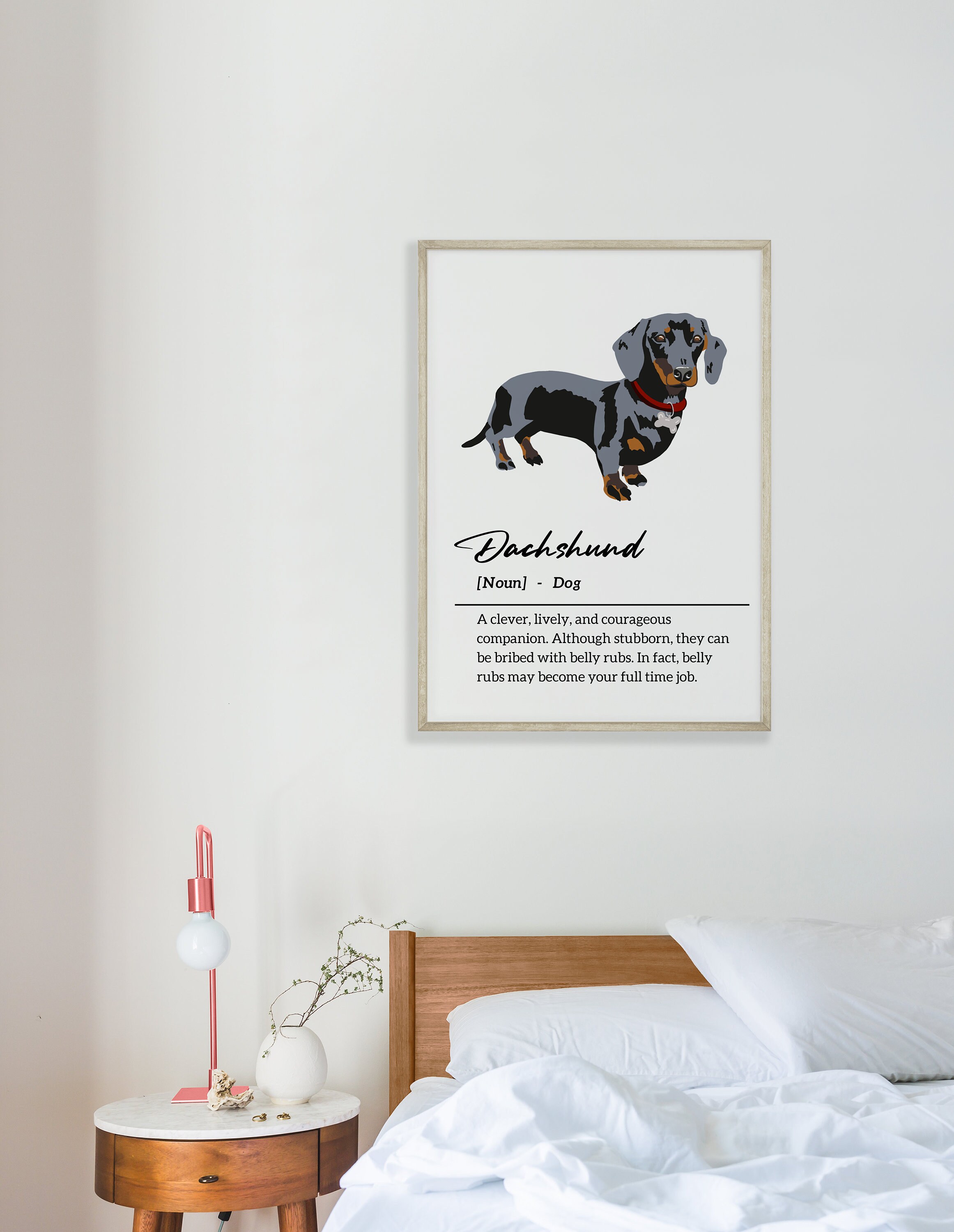 Dachshund Definition Printable Wall Art Breed Dog Poster Etsy