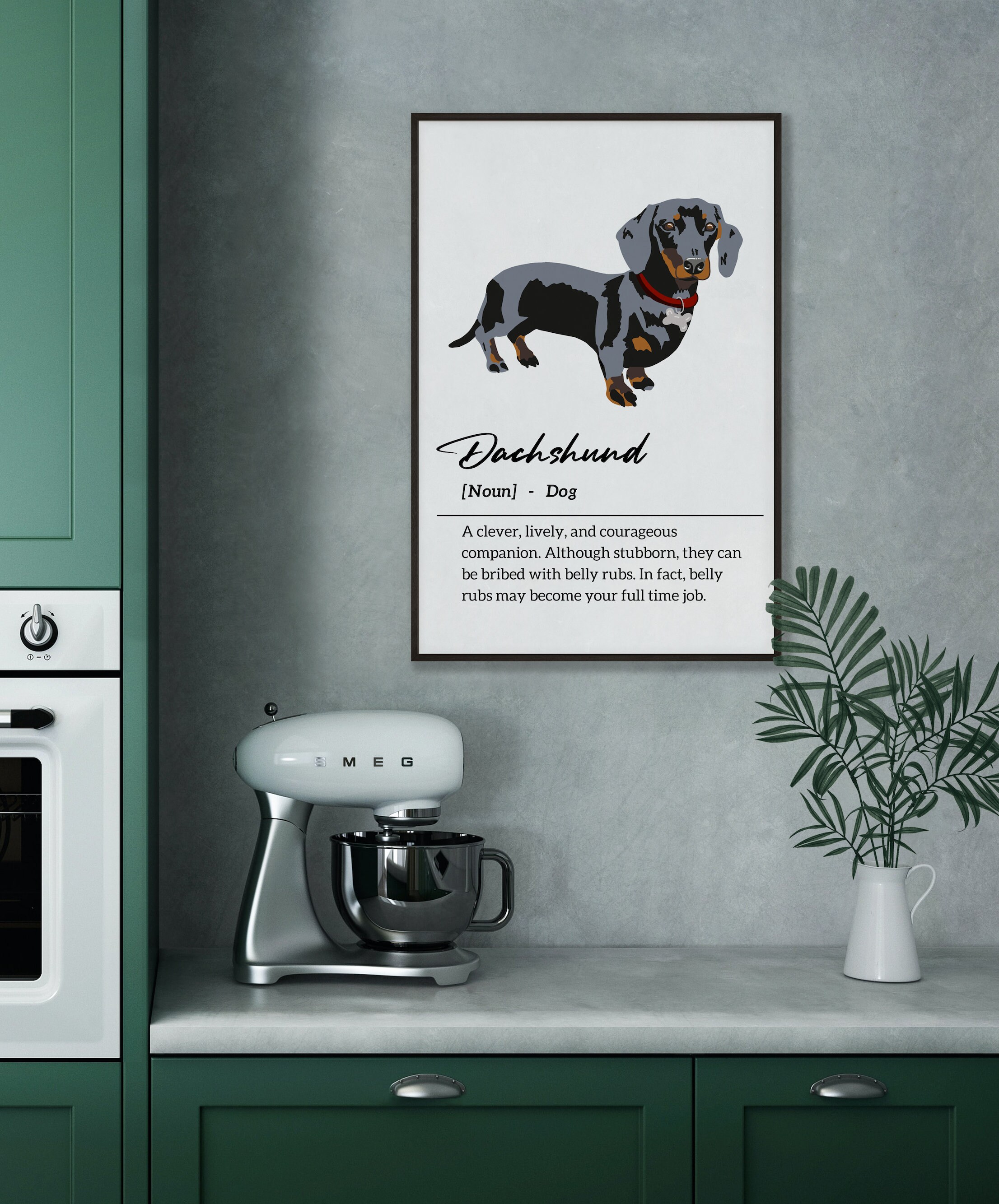 Dachshund Definition Printable Wall Art Breed Dog Poster Etsy