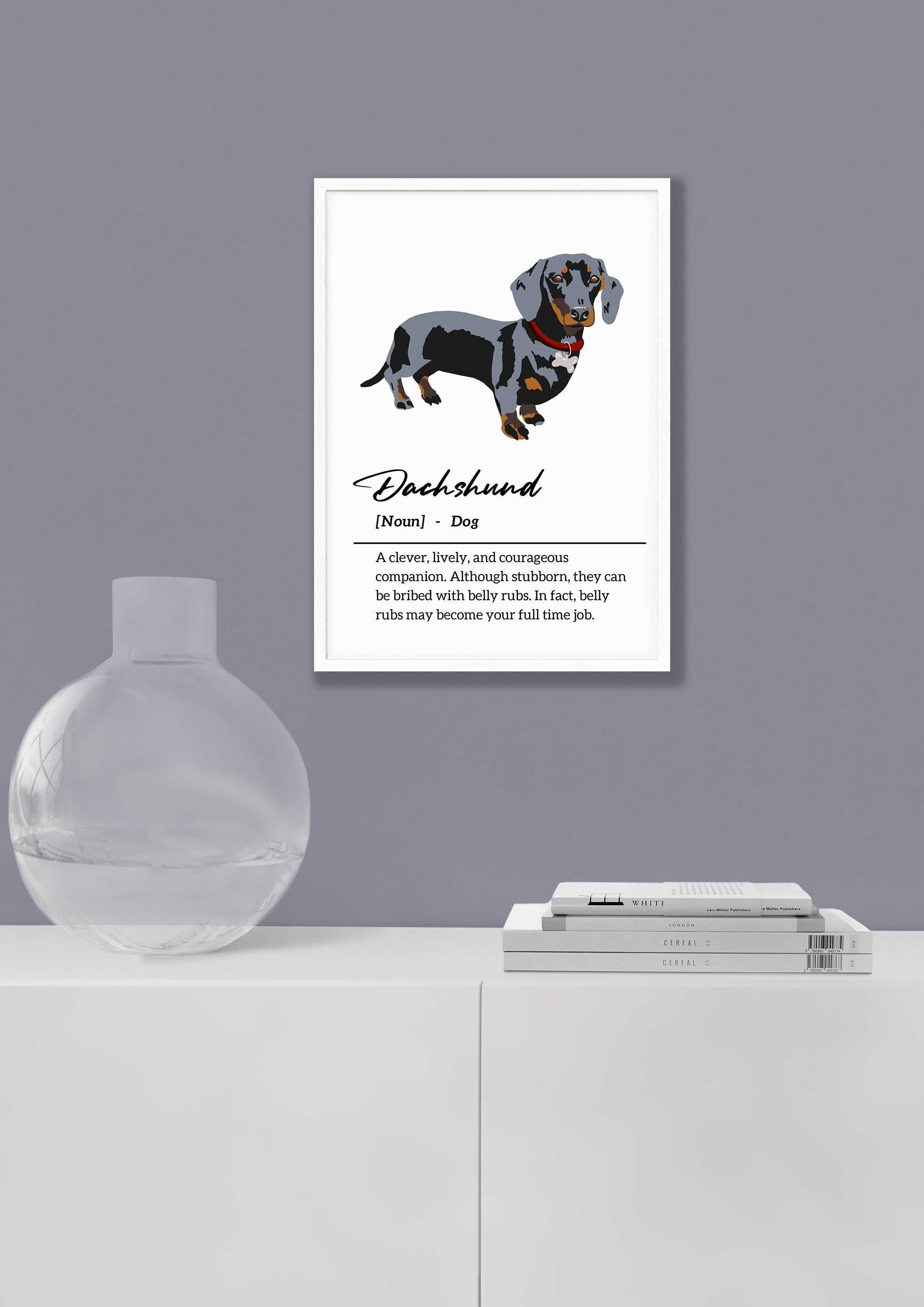 Dachshund Definition Printable Wall Art Breed Dog Poster Etsy