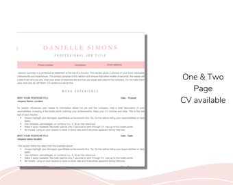 2 Seiten Professioneller Lebenslauf| Vorlage Anschreiben und Referenzen Vorlage für MS Word| Druckbare | Moderner Lebenslauf | Professioneller Lebenslauf| sauberer Lebenslauf