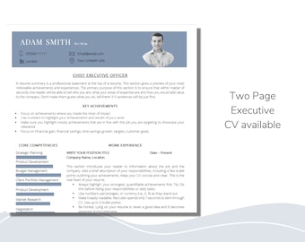 2 Seiten Lebenslauf Vorlage | Anschreiben und Referenzen Vorlage für MS Word Printable | Moderner Lebenslauf | Professioneller Lebenslauf