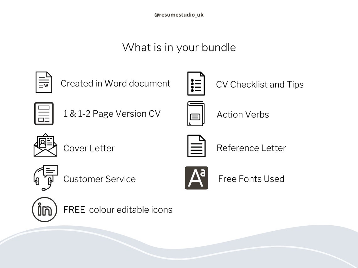 Template Resume Word CV CV With Photo CV Template Modern - Etsy