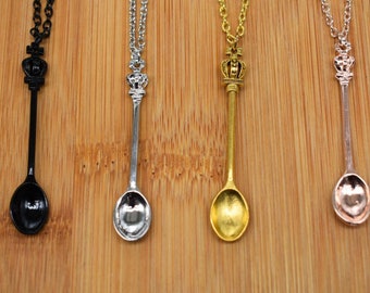 Spoon Necklace Mini Spoon Pendant Chain Necklace Magical Gift for Her or Him