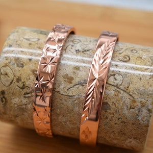 Copper Bangle Bracelet for Arthritis Adjustable Men Women Copper Jewellery Gifts Personalised Gift Tag