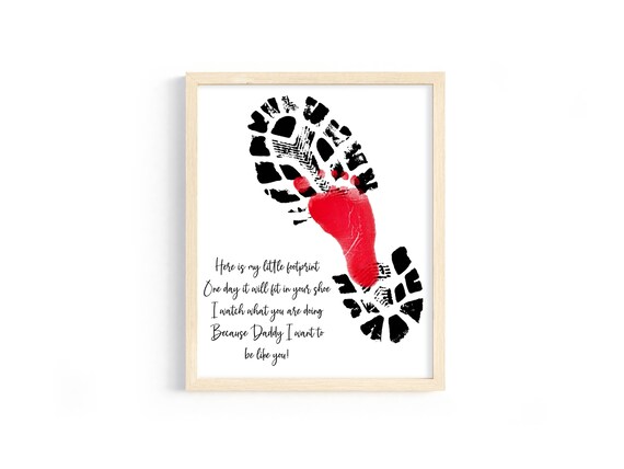 Be Like Daddy Birthday Gift Footprint Art, Instant Download Footprint  Art, Father's Day Gift, Toddler Footprint Art