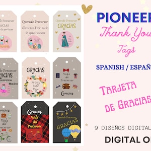 Pionier Bedankt Tag Spaans (Tarjeta de Gracias)