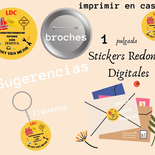 LDC Stickers Digitale Redondos en español