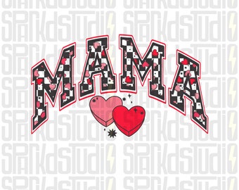 Valentine Mama png, Valentines Day png, Retro Valentine png, Valentine's Day Sublimation Designs, Valentines Day svg, Checkerboard