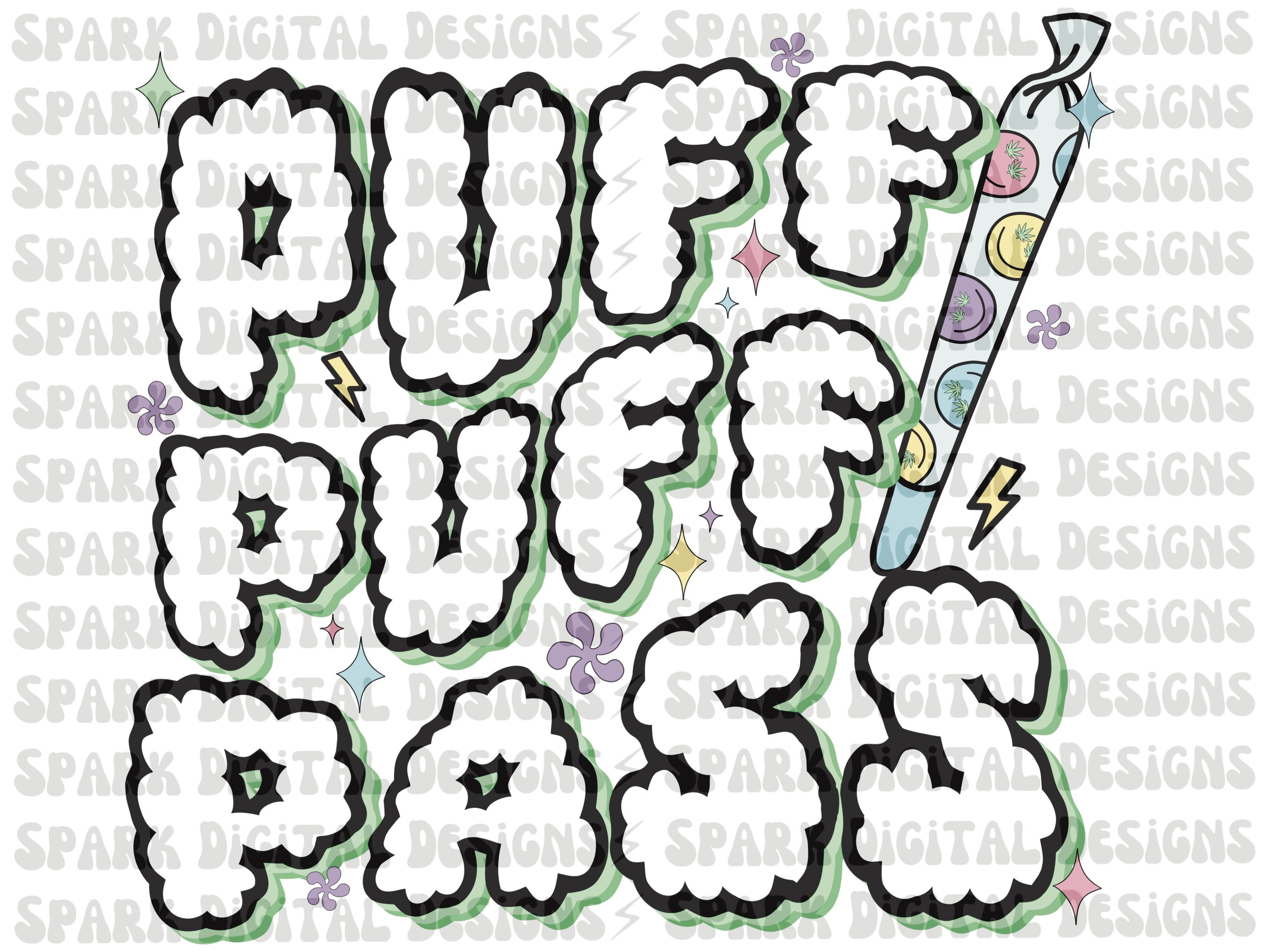 420 Puff Puff Pass Marijuana - Weed - Sticker