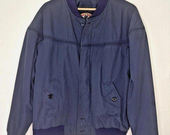 Vintage 1980s Eagles Ridge Outfitters Bomber Jacket Blue Russia  Sz M