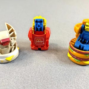 Vintage 1987 McDonald&#39;s Transformer Changeables Toys Kids Meal Lot #3