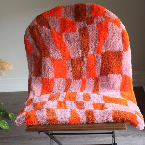 Abstract Tufted Rug Aesthetic Rugs Trippy Rug Art Rug Etsy