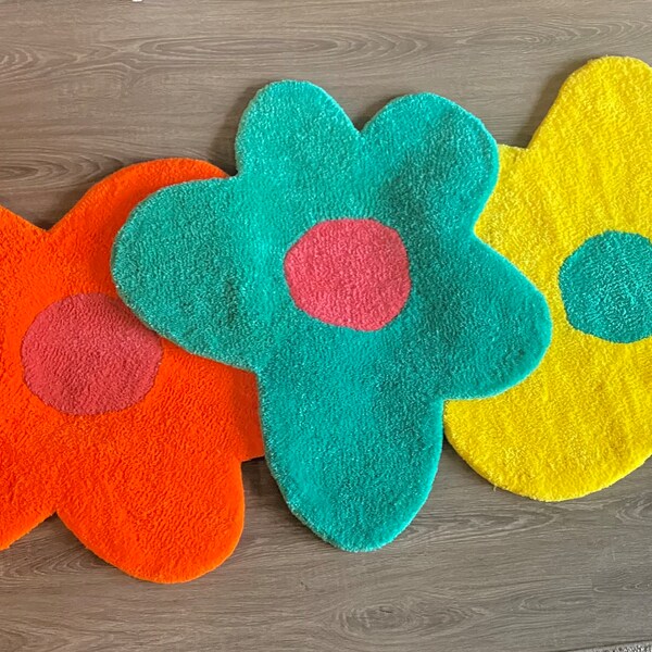 Flower Rug Etsy