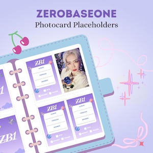Zerobaseone Kpop フォトカード プレースホルダー ZB1 カード バインダー フィラー コレクション Zerose デジタル ダウンロード用