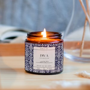 Editable Candle Label Templates with Canva Luxury Candle Label Template Personalized Candle Label Template Minimalist Candle Label DIY