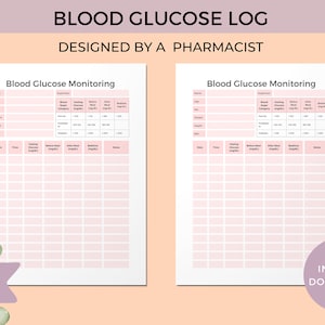 Blood Sugar Tracker for Glucose Blood Sugar Log for Diabetes Blood Sugar Journal for Glucose Log for Diabetic Patient Blood Glucose Tracker