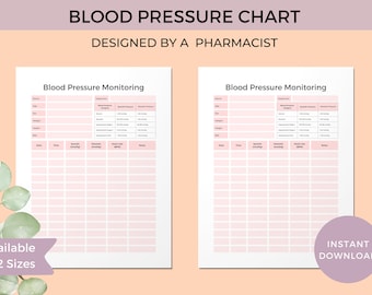 Gráfico de presión arterial para pacientes Registro de presión arterial para rastreador de presión arterial Pacientes para registro de presión arterial del diario de presión arterial