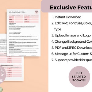 Download Rent Increase Form Editable Rent Increase Notice for Rent Increase Letter for Rent ...