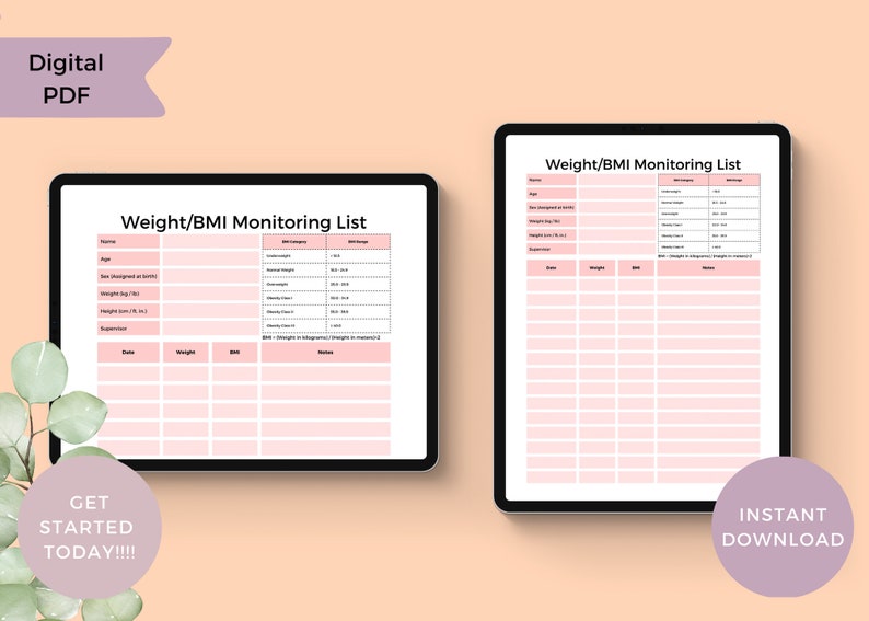 Weight Loss Tracker for Weight Loss Journal Printable for Weight ...