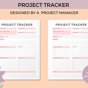 Printable Project Tracker for Project Planner Printable Project Timeline Tracker for Project Management Digital Timeline Tracker for Project