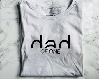 Camiseta termoadhesiva con imagen de Papá de uno/dos papá