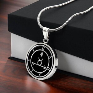 Barbiel Sigil Necklace, Angelic Talisman Pendant, Stainless Steel 18k Gold Finish image 11