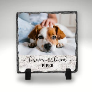 PERSONALIZED PET MEMORIAL Gift, Photo Rock Slate, Pet Loss Gift, Cat Memorial Gift, Pet Sympathy Gift, Loss of Pet, Photo Plaque