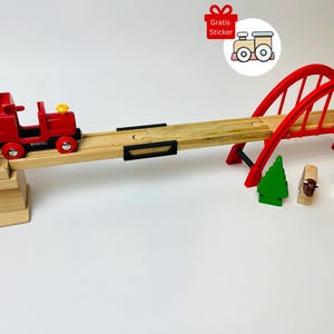 4 rail clamp / rail holder drawbridge wooden rail compatible with Brio /Aldi / Lidl / Ikea