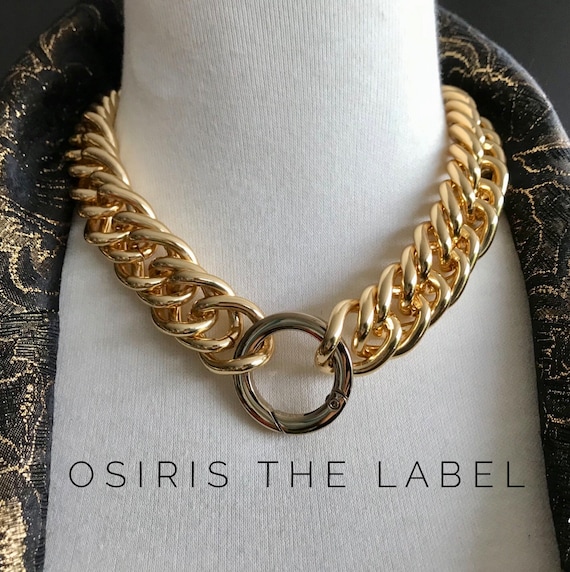 Designer chunky 2024 chain necklace