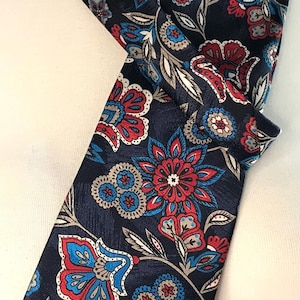 Vintage Men’s Floral Tie + Retro Mens Tie + Vintage Men’s Tie + Retro Floral Vintage Tie + Designer Retro Tie + John & Lois Tie + Floral Tie