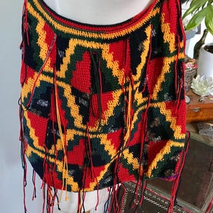 Vintage PNG Bilum Bag Bag +  Bilum Shoulder Bag + Papua New Guinea Bag + Multi Coloured Woven Bag + Traditional Papua New Guinea Bilum Bag