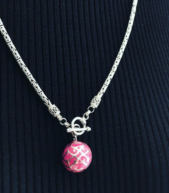 Vintage Harmony Ball Necklace + Sterling Silver O… - image 2