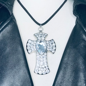 Crystal Cross Necklace + Swarovski Crystal Cross Choker + Religious Crystal Cross Necklace + Crystal Necklace + Religious Crystal Jewelry