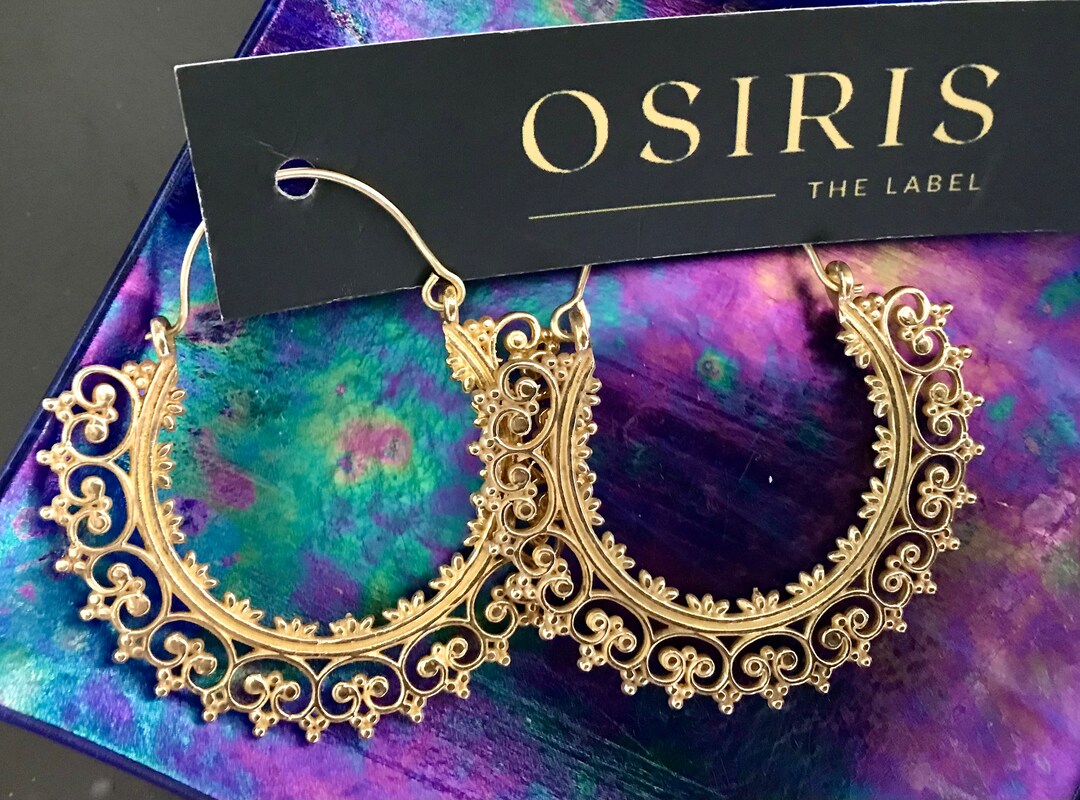 Rajasthan Brass Filigree Earrings Ornamental Brass Filigree Etsy