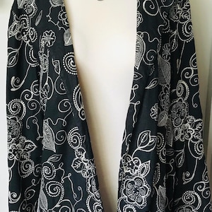 Vintage Embroidered Jacket + Black and White Jacket + Vintage Fashion + Long Sleeve Vintage Embroidered Jacket + Black and White Jacket